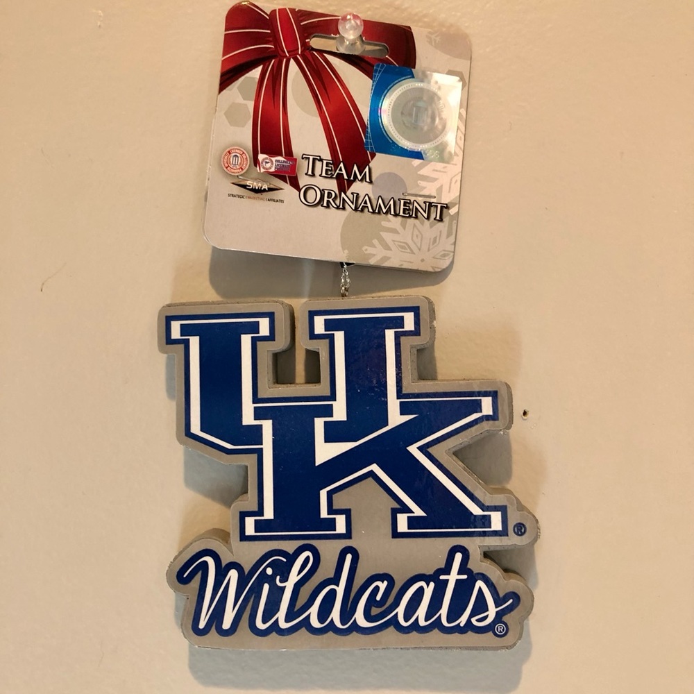Pair of UK University of Kentucky Christmas Ornaments